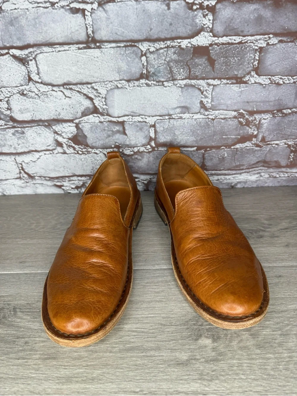 Astorflex Patnoflex Travel Loafer Brown Leather Slip On Shoes Men Sz 41EU/8M US